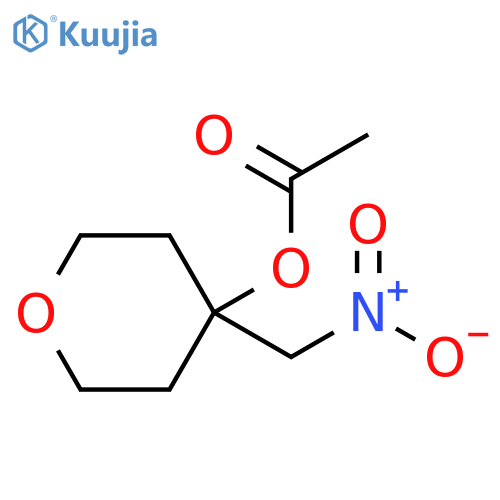2H-Pyran-4-ol, tetrahydro-4-(nitromethyl)-, 4-acetate structure