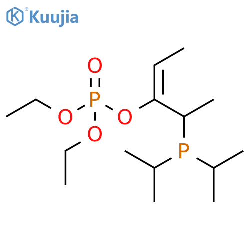 Phosphoric acid, 1-[1-[bis(1-methylethyl)phosphino]ethyl]-1-propenyl diethyl ester, (E)- (9CI) structure