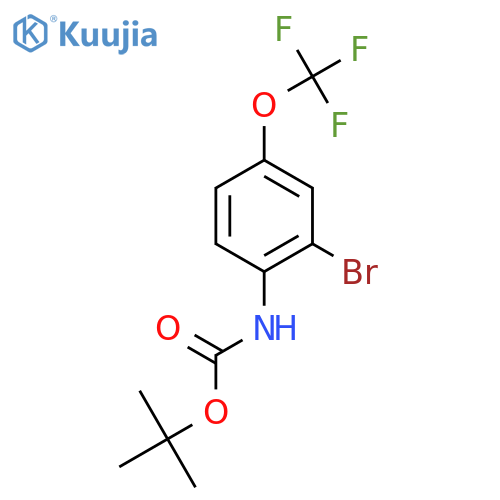 tert-Butyl (2-bromo-4-(trifluoromethoxy)phenyl)carbamate structure