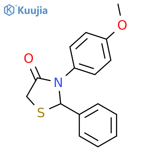 3-(4-methoxyphenyl)-2-phenyl-1,3-thiazolidin-4-one structure