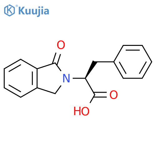 (2S)-2-(1-oxo-2,3-dihydro-1H-isoindol-2-yl)-3-phenylpropanoic acid structure