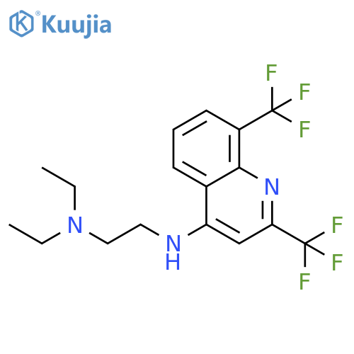 1,2-Ethanediamine, N'-[2,8-bis(trifluoromethyl)-4-quinolinyl]-N,N-diethyl- structure