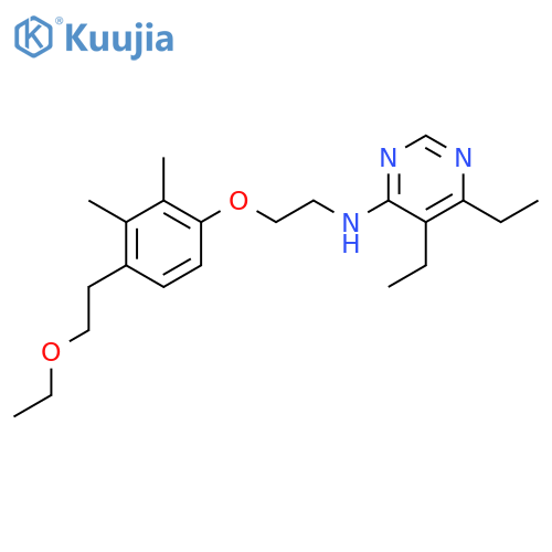 4-Pyrimidinamine,N-[2-[4-(2-ethoxyethyl)-2,3-dimethylphenoxy]ethyl]-5,6-diethyl- structure