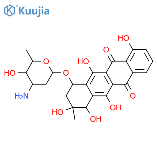 α1-Rhodomycinone; 7-O-(3-Amino-2,3,6-trideoxy-α-L-lyxo-hexopyranoside) structure