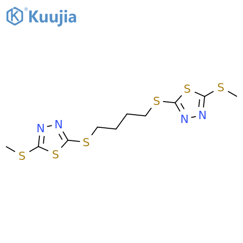 1,3,4-Thiadiazole, 2,2'-[1,4-butanediylbis(thio)]bis[5-(methylthio)- structure
