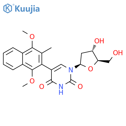 Uridine, 2'-deoxy-5-(1,4-dimethoxy-3-methyl-2-naphthalenyl)- structure