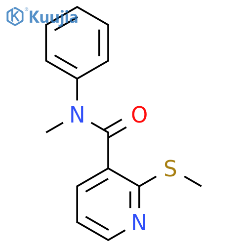N-methyl-2-(methylsulfanyl)-N-phenylpyridine-3-carboxamide structure