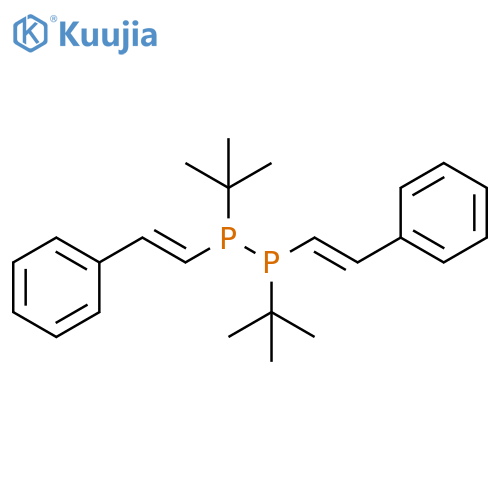Diphosphine, 1,2-bis(1,1-dimethylethyl)-1,2-bis(2-phenylethenyl)-, (E,E)- (9CI) structure