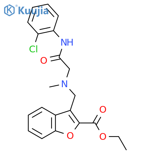 Ethyl 3-[({[(2-chlorophenyl)carbamoyl]methyl}(methyl)amino)methyl]-1-benzofuran-2-carboxylate structure
