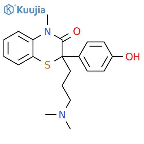 2H-1,4-Benzothiazin-3(4H)-one,2-[3-(dimethylamino)propyl]-2-(4-hydroxyphenyl)-4-methyl- structure