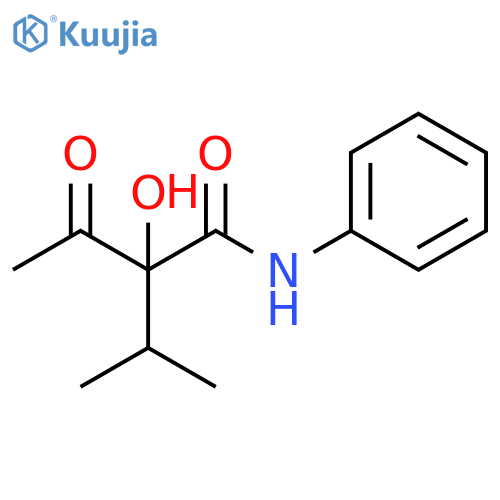 Butanamide, 2-acetyl-2-hydroxy-3-methyl-N-phenyl- structure