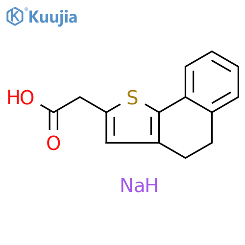 Naphtho[1,2-b]thiophene-2-acetic acid, 4,5-dihydro-, sodium salt (1:1) structure