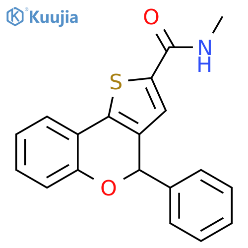 4H-Thieno[3,2-c][1]benzopyran-2-carboxamide, N-methyl-4-phenyl- structure