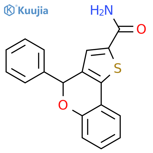 4H-Thieno[3,2-c][1]benzopyran-2-carboxamide, 4-phenyl-, (+)- structure