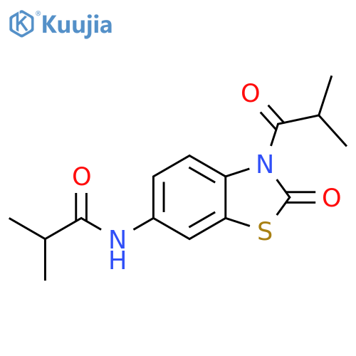 Propanamide,N-[2,3-dihydro-3-(2-methyl-1-oxopropyl)-2-oxo-6-benzothiazolyl]-2-methyl- structure