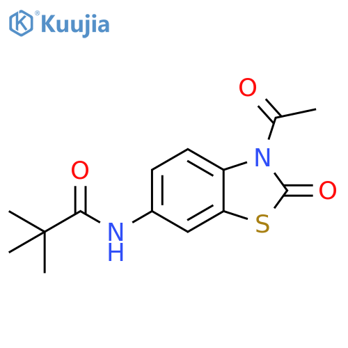 Propanamide,N-(3-acetyl-2,3-dihydro-2-oxo-6-benzothiazolyl)-2,2-dimethyl- structure