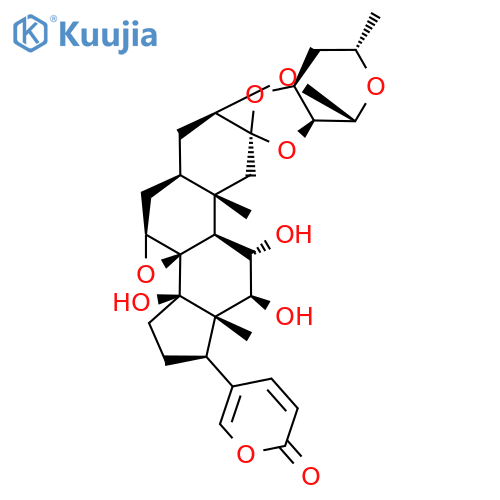 Bufa-20,22-dienolide, 7,8-epoxy-11,12,14-trihydroxy-2,2,3-[[(2S,3S,4S,6S)-tetrahydro-6-methyl-2H-pyran-4,3,2-triyl]tris(oxy)]-, (2β,3β,5α,7β,11α,12β)- structure