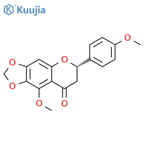 8H-1,3-Dioxolo[4,5-g][1]benzopyran-8-one, 6,7-dihydro-9-methoxy-6-(4-methoxyphenyl)-, (S)- structure