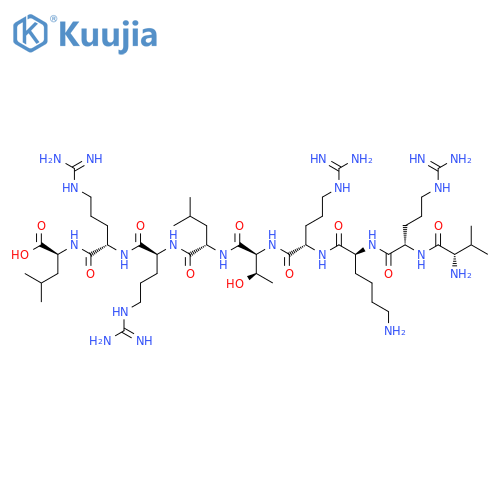 L-Leucine,L-valyl-L-arginyl-L-lysyl-L-arginyl-L-threonyl-L-leucyl-L-arginyl-L-arginyl- structure