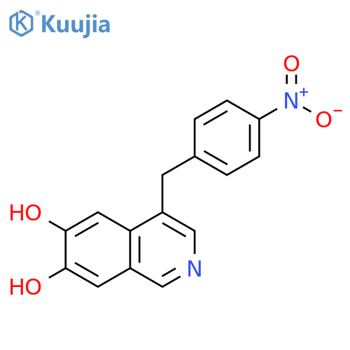 6,7-Isoquinolinediol, 4-[(4-nitrophenyl)methyl]- structure