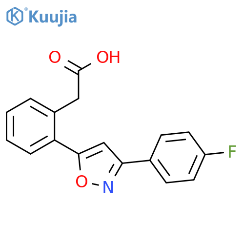 Benzeneacetic acid, 2-[3-(4-fluorophenyl)-5-isoxazolyl]- structure