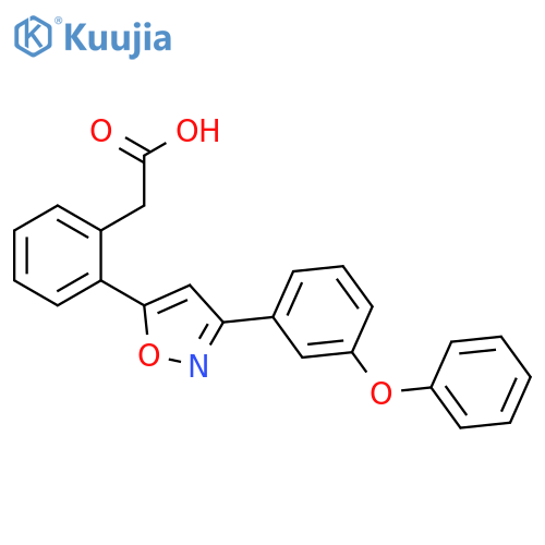 Benzeneacetic acid, 2-[3-(3-phenoxyphenyl)-5-isoxazolyl]- structure
