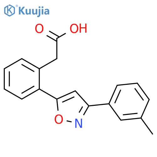Benzeneacetic acid, 2-[3-(3-methylphenyl)-5-isoxazolyl]- structure