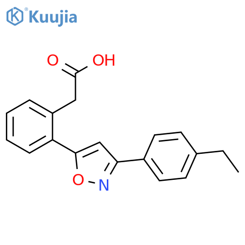 Benzeneacetic acid, 2-[3-(4-ethylphenyl)-5-isoxazolyl]- structure