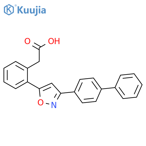 Benzeneacetic acid, 2-(3-[1,1'-biphenyl]-4-yl-5-isoxazolyl)- structure