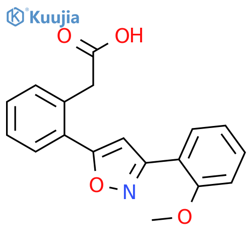 Benzeneacetic acid, 2-[3-(2-methoxyphenyl)-5-isoxazolyl]- structure