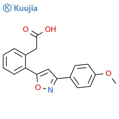 Benzeneacetic acid, 2-[3-(4-methoxyphenyl)-5-isoxazolyl]- structure