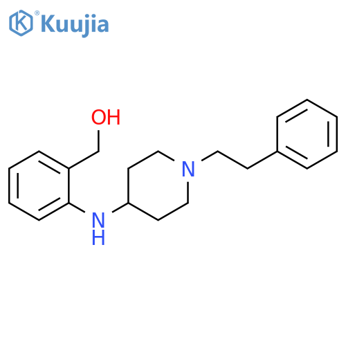 Benzenemethanol, 2-[[1-(2-phenylethyl)-4-piperidinyl]amino]- structure