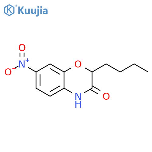 2H-1,4-Benzoxazin-3(4H)-one, 2-butyl-7-nitro- structure