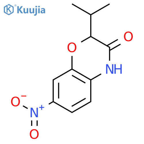 2H-1,4-Benzoxazin-3(4H)-one, 2-(1-methylethyl)-7-nitro- structure