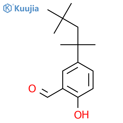 2-hydroxy-5-(2,4,4-trimethylpentan-2-yl)benzaldehyde structure