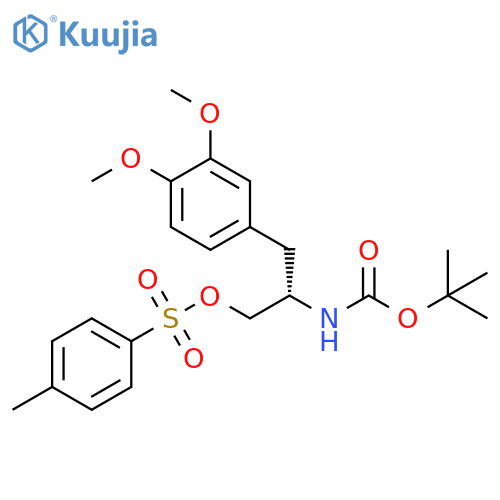 Carbamic acid, N-[(1S)-1-[(3,4-dimethoxyphenyl)methyl]-2-[[(4-methylphenyl)sulfonyl]oxy]ethyl]-, 1,1-dimethylethyl ester structure