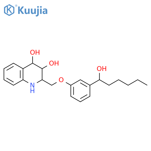 3,4-Quinolinediol, 1,2,3,4-tetrahydro-2-[[3-(1-hydroxyhexyl)phenoxy]methyl]- structure