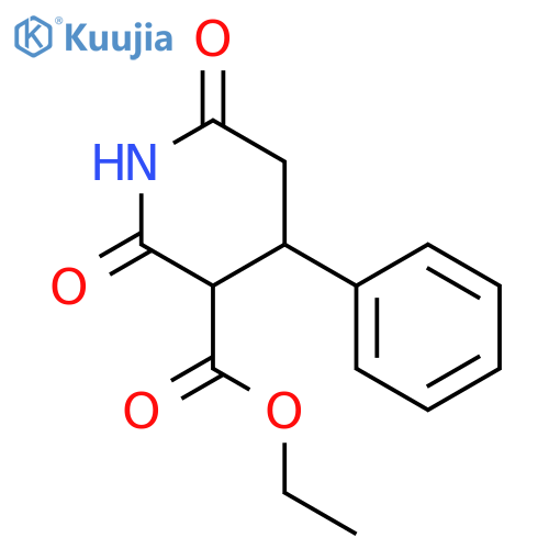 2,6-dioxo-4-phenyl-piperidine-3-carboxylic acid ethyl ester structure