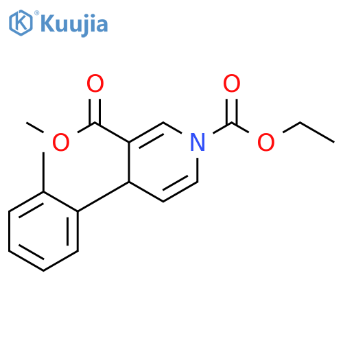 1,3(4H)-Pyridinedicarboxylic acid, 4-(2-methylphenyl)-, 1-ethyl 3-methyl ester, (±)- structure