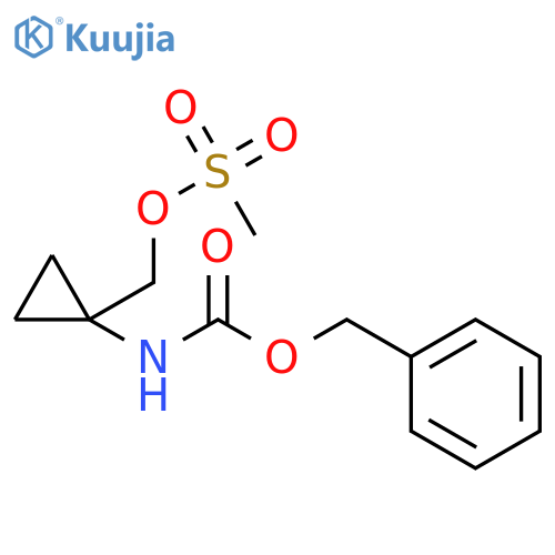(1-(((Benzyloxy)carbonyl)amino)cyclopropyl)methyl methanesulfonate structure