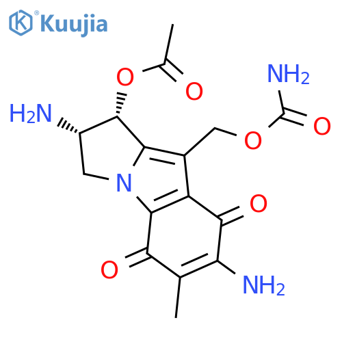 1H-Pyrrolo[1,2-a]indole-5,8-dione, 1-(acetyloxy)-2,7-diamino-9-[[(aminocarbonyl)oxy]methyl]-2,3-dihydro-6- methyl-, (1S-cis)- structure