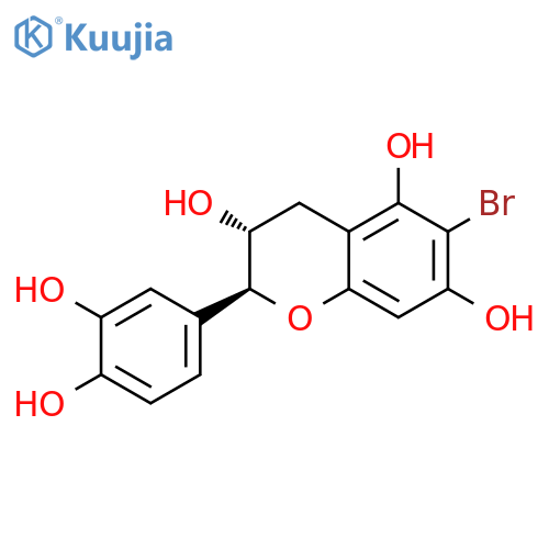 2H-1-Benzopyran-3,5,7-triol,6-bromo-2-(3,4-dihydroxyphenyl)-3,4-dihydro-, trans- structure