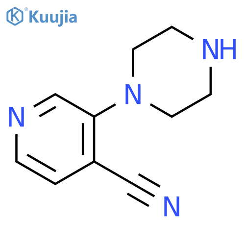 3-(piperazin-1-yl)pyridine-4-carbonitrile structure