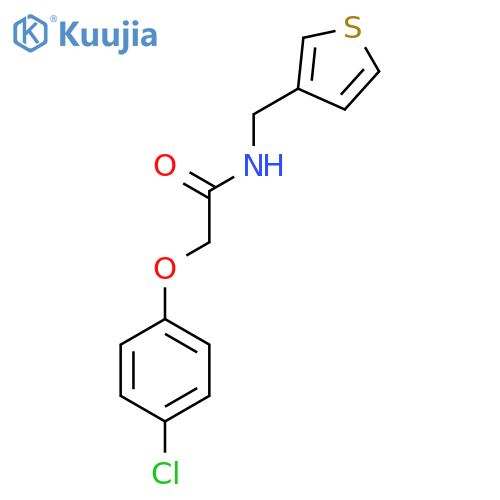 2-(4-chlorophenoxy)-N-(thiophen-3-yl)methylacetamide structure