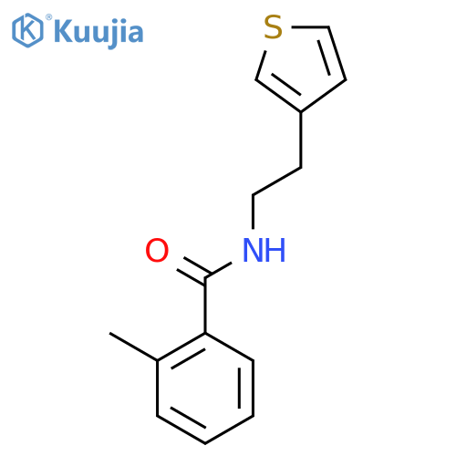 2-methyl-N-2-(thiophen-3-yl)ethylbenzamide structure