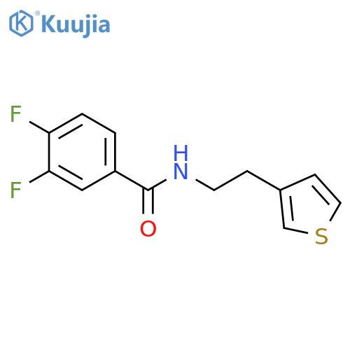 3,4-difluoro-N-[2-(thiophen-3-yl)ethyl]benzamide structure