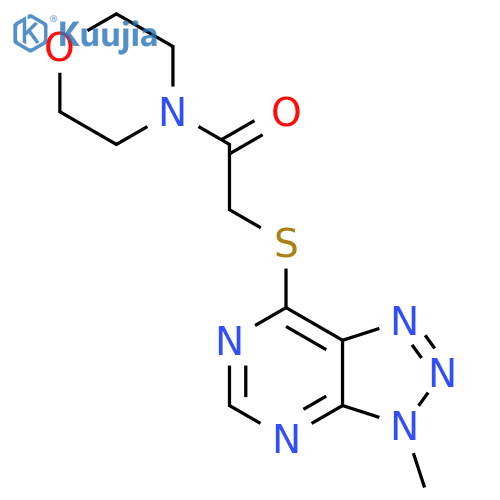 2-({3-methyl-3H-[1,2,3]triazolo[4,5-d]pyrimidin-7-yl}sulfanyl)-1-(morpholin-4-yl)ethan-1-one structure