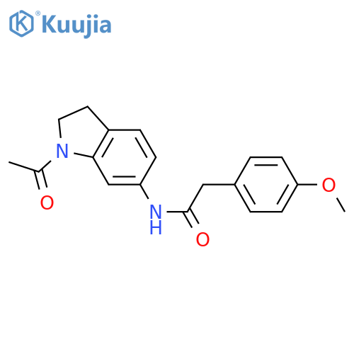 N-(1-acetyl-2,3-dihydro-1H-indol-6-yl)-2-(4-methoxyphenyl)acetamide structure