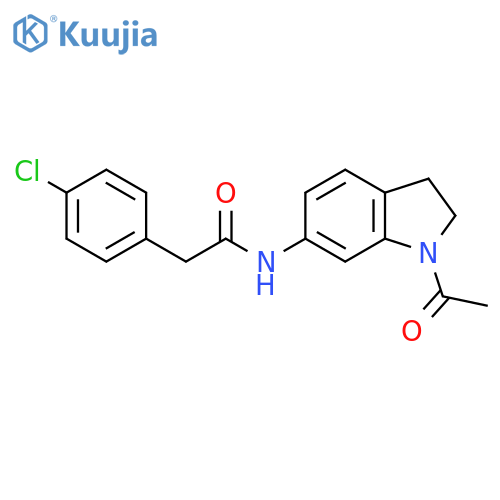 N-(1-acetyl-2,3-dihydro-1H-indol-6-yl)-2-(4-chlorophenyl)acetamide structure