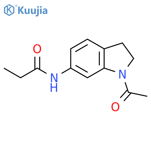N-(1-acetyl-2,3-dihydro-1H-indol-6-yl)propanamide structure